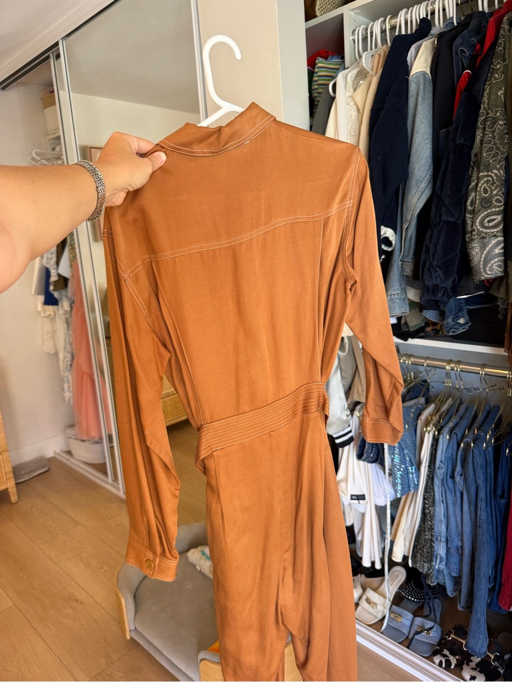Maje Rust Utility Shirt Jacket - Picture 3 of 5